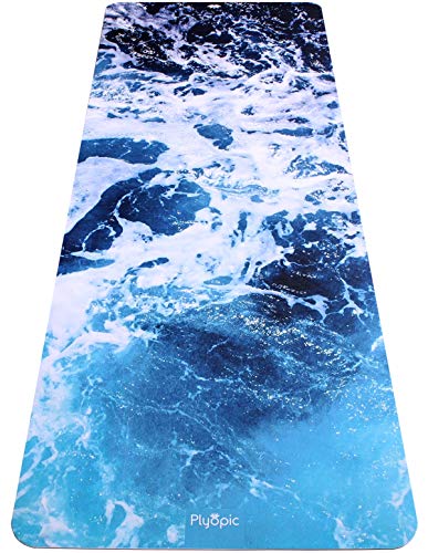 Plyopic Tapis de Yoga à Motifs u0096 Tapis Antidérapant et Écologique avec Sangle de Transport. Épaisseur de 6 mm. Idéal pour Le Yoga, Pilates, Fitness, Exercice et Les Séances d'Entraînement
