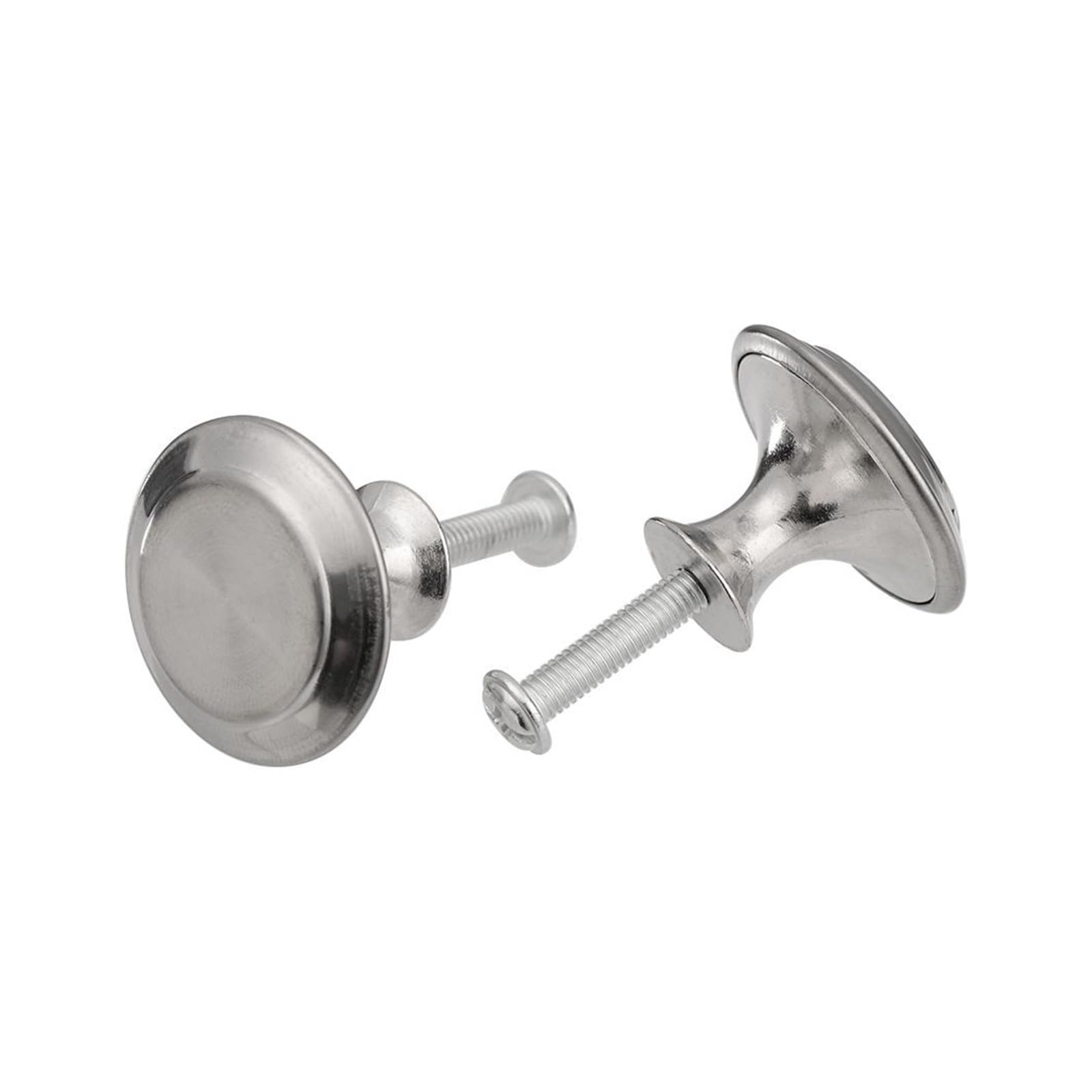 Xavren Silver-30Mm Round Cabinet Knobs 15Pcs Round Metal Cabinet Wardrobe Drawer Knob
