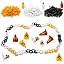 Black & Yellow & White, 210pcs
