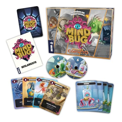 Devir - Mindbug, Juego de Mesa en Familia, Fácil y Divertido, 8 años (BGMBSP)