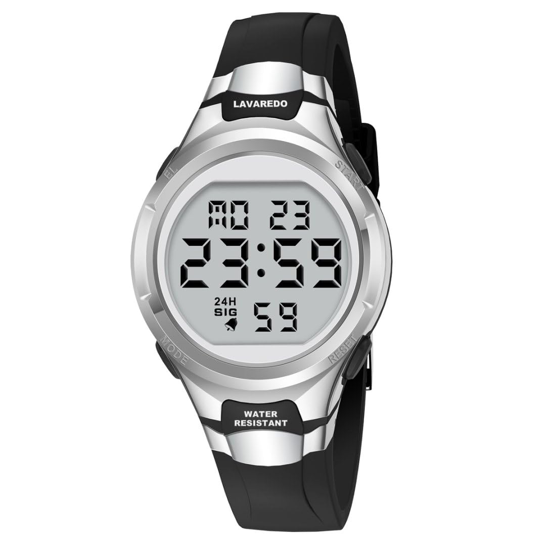 Timever Reloj para Mujer con Correa de Silicona,Reloj Digital Mujer con Alarma,Cronómetro,Fecha,Luz