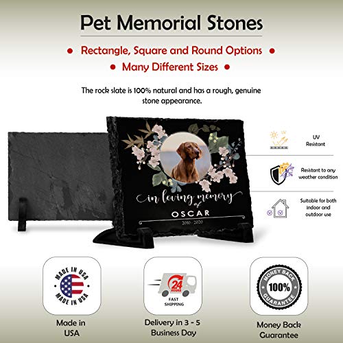 Brd Gifts MANUFACTURE ON DEMAND Pet Memorial Stone With Photo - 12 Inchx12 Inch - 6 Designs - Pet Grave Marker - Pet Headstone | Dog Memorial Stone - Garden Memorial Stones - Personalized Memorial | Waterproof thumb #2