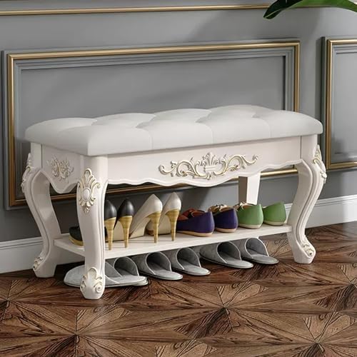 Outdoor Garden Bench for Apartment Balcony, Weather-Resistant Metal Storage Bench, Stylish White Shoe Bench with Cushion and Lift-Top Lid – Space-Saving nizer