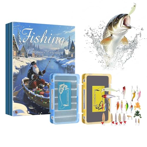 Cebo de Calendario de Adviento 2025-24 días de cuenta atrás hasta Navidad para el cebo Juego de - Juego de señuelos de festivos para el Adviento, para él, adultos, personas, padres