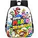 wopin Mochilas Super Mario HANEL-Mochila escolar para niños Mochila escolar Mario Mochila escolar de dibujos animados en 3D de Mario Bros para niños Estudiantes de primaria y secundaria