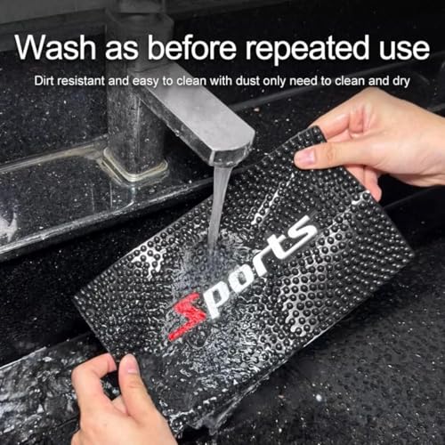 Image of SARTE Car Dashboard Mat, Antiskid Big Size Bubble Design, Silicone Anti-Slip Rubber Pad, Universal Non Slip Car Dashboard Sticky Adhesive Mat for Phones Sunglasses Keys