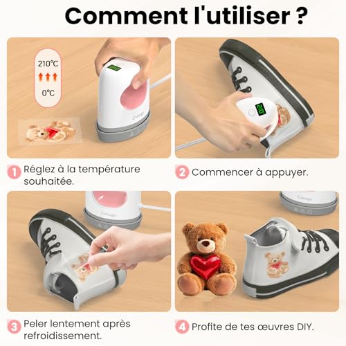 Mini presse à chaud 210 ℃ à chauffage rapide pour transfert