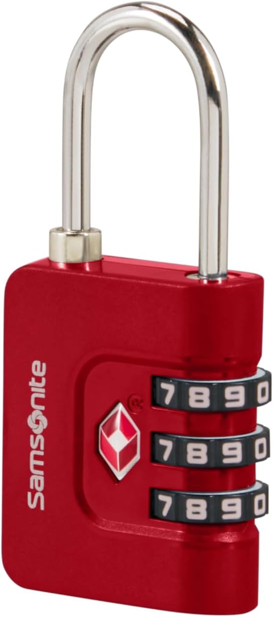 TA Revolution - TSA Combination Lock with 3-Digit Code, Secure Luggage Lock for suitcases & Bags, Suitcase Lock, Red