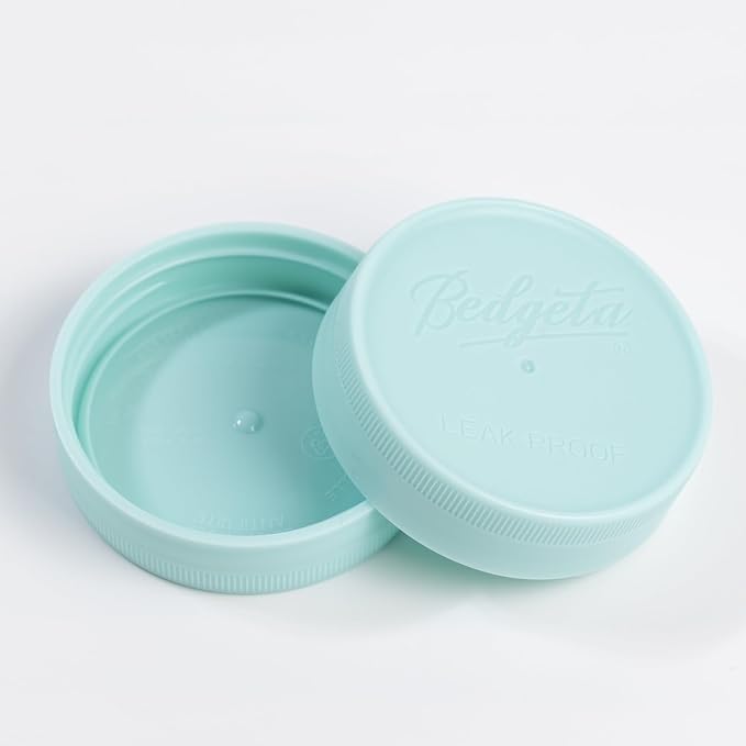 9 Pack Blue Wide Mouth Mason Jar Lids, One-Piece Plastic Mason Jar Lids Fit Ball, Kerr and More Canning Lids(Blue)