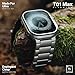 KORDIZ Titanium Watch Band T01 Max - Fits Apple Watch ULTRA 3 & ULTRA 2 Black (49mm) - Adjustable Titanium Apple Watch Band with Secure Clasp - Premium Color Matching Band with Comfortable grip - Replacement Wristbands for iWatch (T01 Max | ULTRA Black)