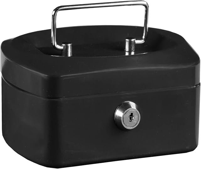 Idena 50025 - Kasa 6", rozmiar 155 x 120 x 90 mm, kolor czarny, 1 szt.