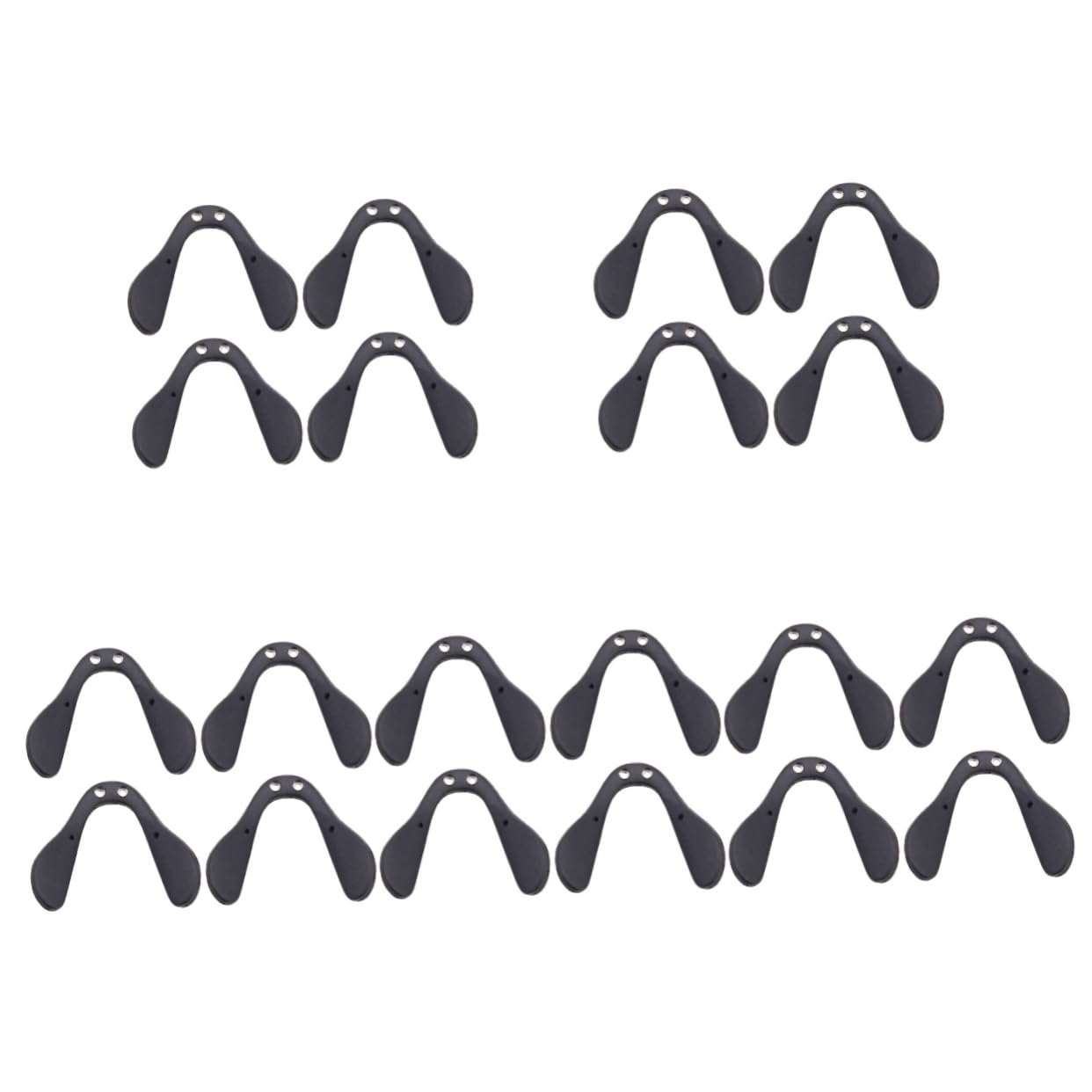 PACKOVE 5 Series 5 Juegos De Almohadillas Nasales De Repuesto Para Gafas Almohadillas Ajustables En Forma De D Antideslizantes Para Puente Nasal De Bicicleta 4 piezas x 5