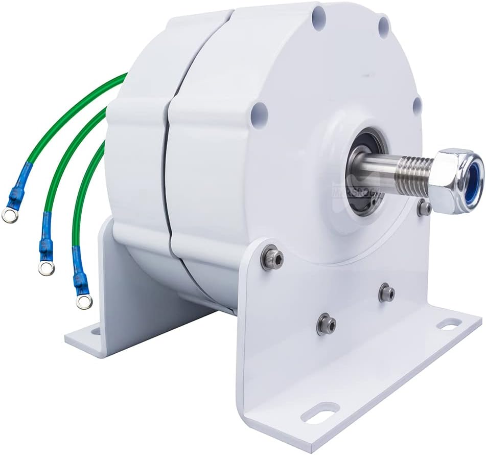 Generator Low Speed 8000W 12V 24V 3 Phase Gearless Permanent Magnet AC Alternators For Wind Water Turbine Diesel Engine,12v
