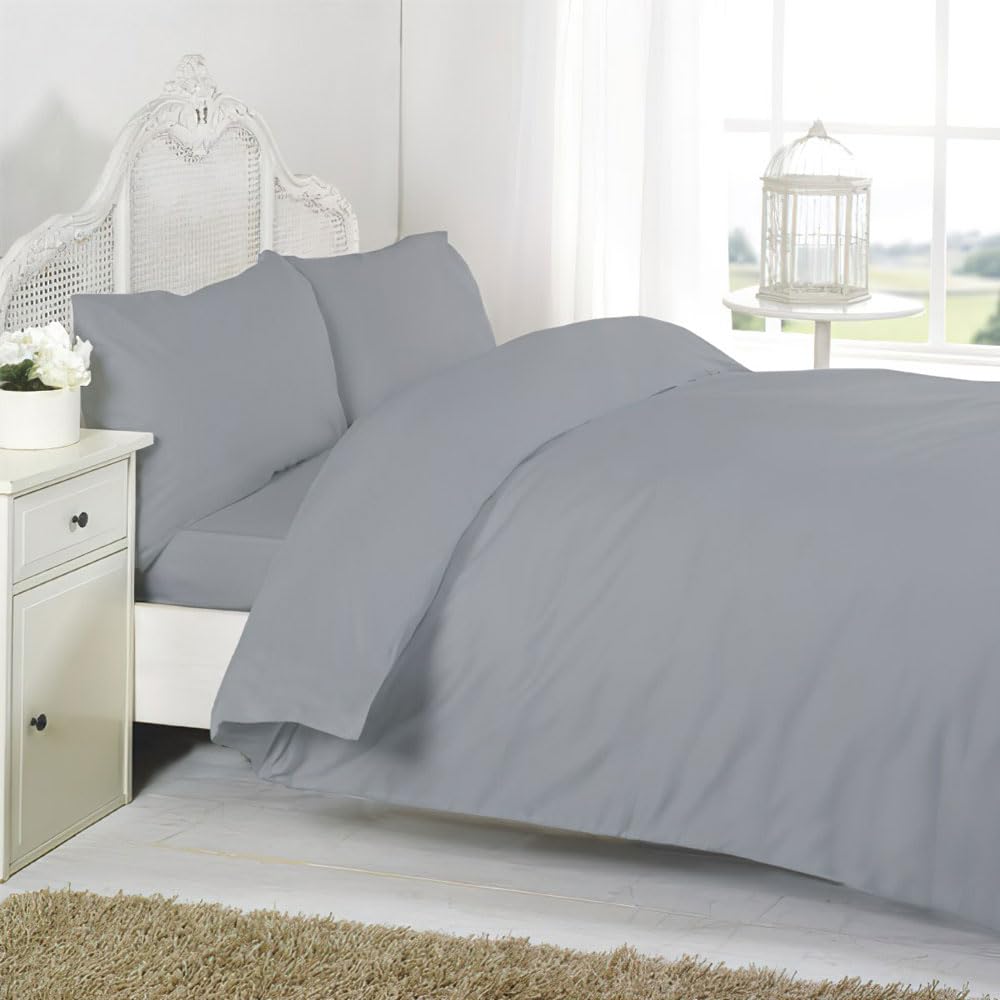Night Zone 100% Egyptian Cotton 200 Thread Count Extra Deep Fitted Sheet, Grey, King