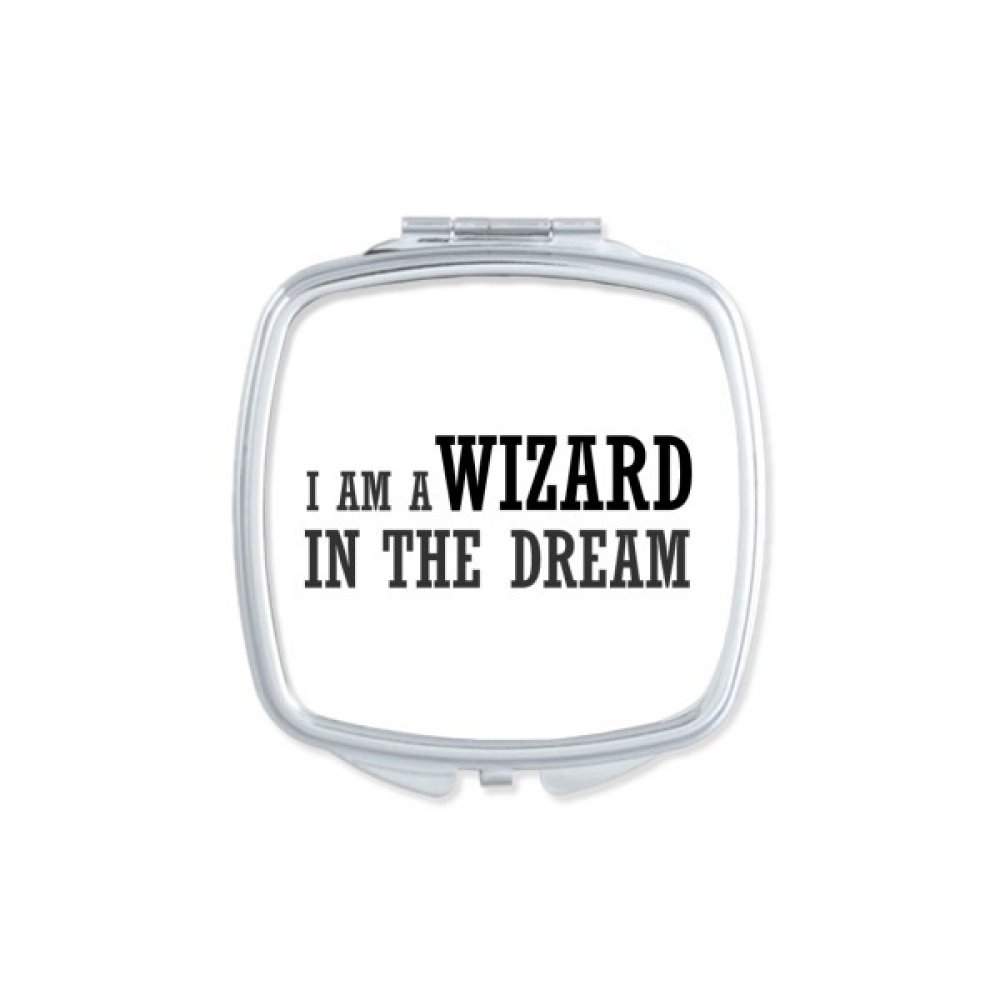 Miroir carré maquillage compact portable de poche fait main