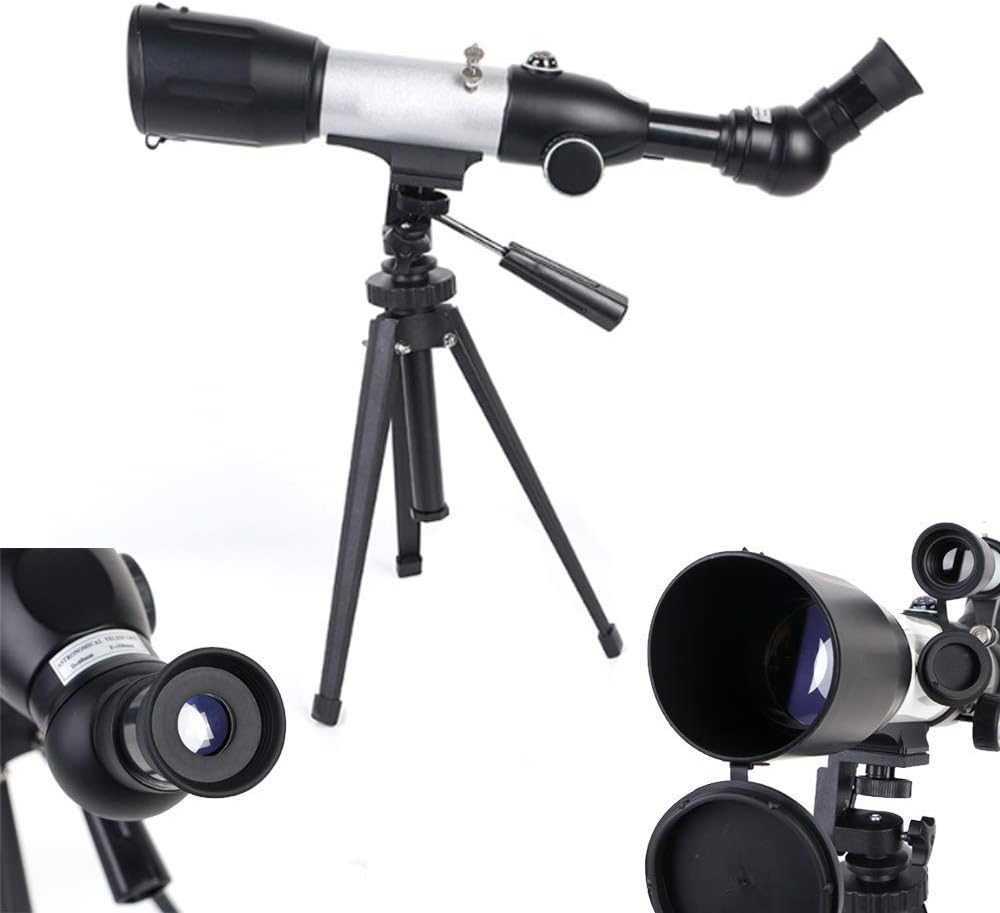 Telescopes Telescopes for Adults High Magnification High-Definition Astronomical Monoculars with Tripod and Finder for Kids Adults Beginners Silver (Silver)