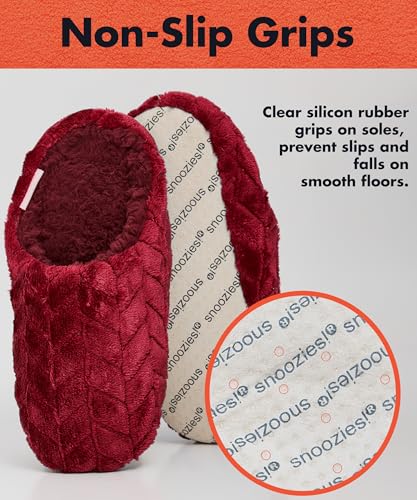 Snoozies Women's Chevron Scuff Slippers - Indoor Fuzzy Slippers with Non-Skid Sole, Cozy Comfort for Women4