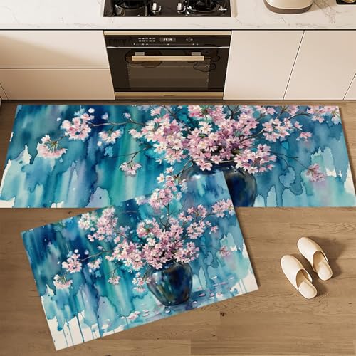 Tapis de cuisine aquarelle abstraite chic pour sublimer votre couloir, entrée et salle à manger
