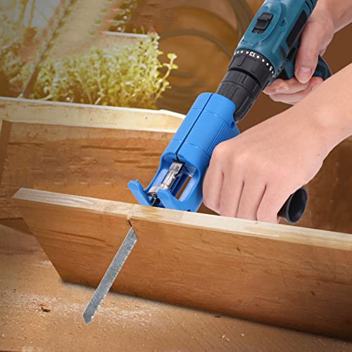 Reciprocating Saw Attachment, Portable Reciprocating Saw Adapter Electric Drill Modified Tool Jig Saw Attachment Hand Tools With 3 Saw Blades For Wood Metal Plastics Cutting #TOP7
