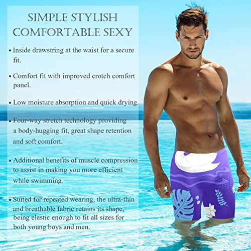 Bañador de competición de hombre largo multicolor cisne S 3