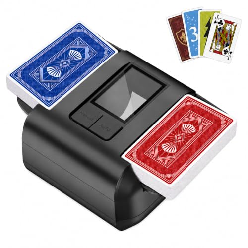 Image of Card Shuffler 1-2 Deck with Auto Stop & Manual Mode, USB Powered