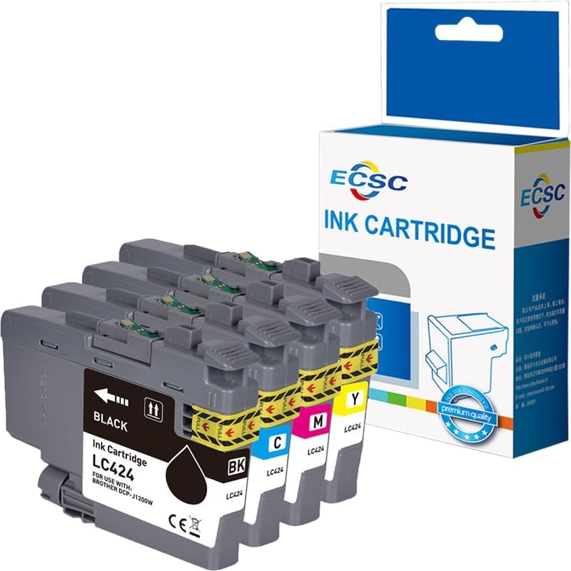 Inkjello LC424 Ink Cartridge For Printer, Compatible With Brother DCP ...