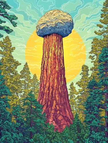 Diamond Painting forêt soleil avec strass brillants pour broderie diamant géante