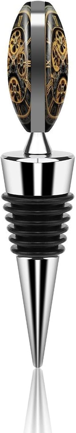 Wine Stopper Clock Gear Reusable Beverage Bottle Stopper Leak Proof Keeps Fresh for Party Bar