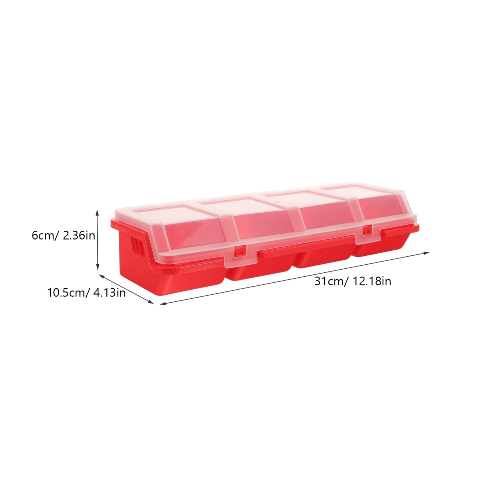 SOESFOUFU Nut and Bolt Organizer Storage Small Plastic Tool Box Bead Organizer Red 1pc