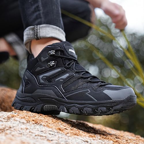 Men Autumn and Winter Hiking Shoes High Top Climbing Hiking Outdoor Shoes Casual Sports Shoes Foam Shoes4