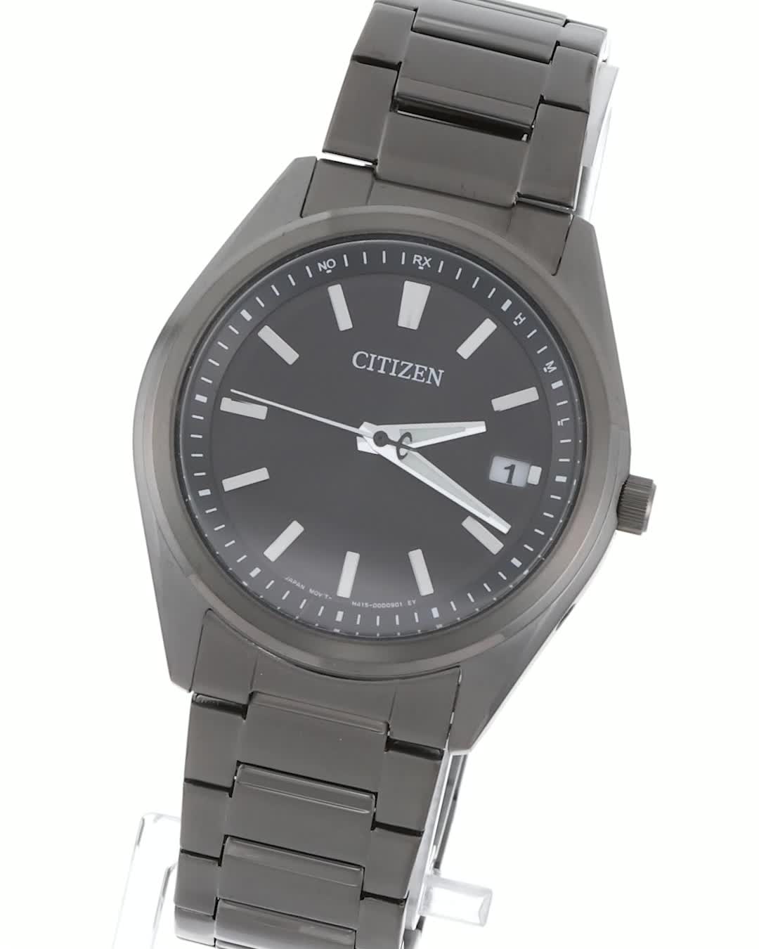 稼働✨CITIZEN　エコドライブ　メンズ　腕時計　H415-S112907　黒 楽天市場】美品 シチズン CITIZEN エコ ドライブ ソーラー電波 メンズ