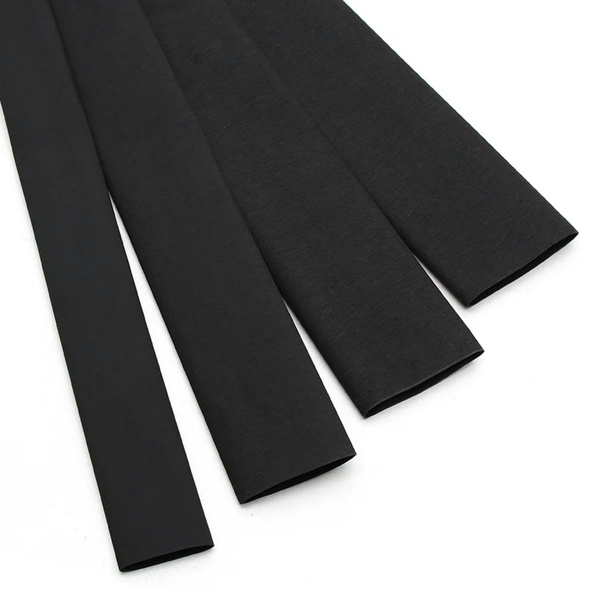 Tube thermorétractable pour Canne à pêche, Gaine thermorétractable en polyéthylène Noir, diamètre 20-40 mm, 1,6 m, 1 pièce(Black Diameter 25mm,3pcs)