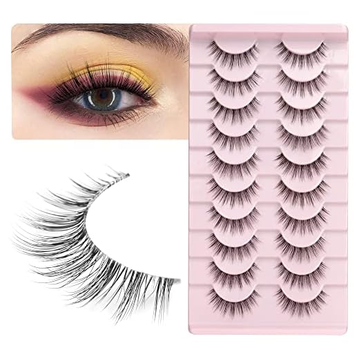 False Eyelashes 3D Lashes Natural Look Fake Eyelashes Clear Band 14mm lashes Soft Volume Lashes 10 Pairs Pack