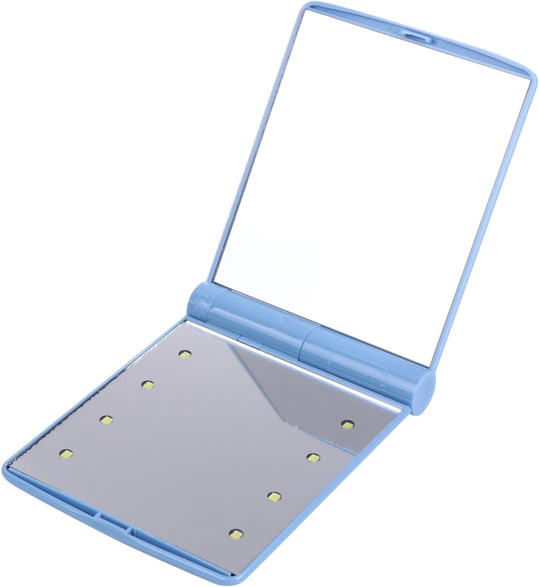 Foldable LED Makeup Mirror Portable Double Sided Pocket Mirror