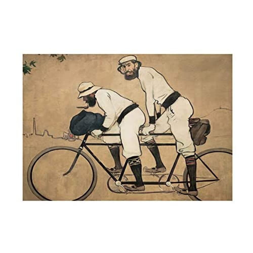 Wee Blue Coo Ramon Casas Pere Romeu Tandem Bicycle Wall Art Print