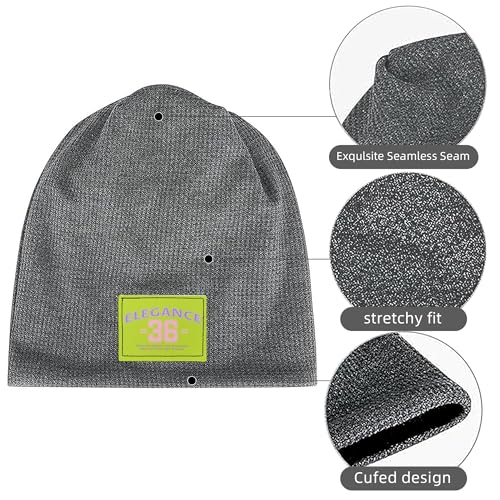 Bonnet de trekking avec chiffres graffiti anti-vent couleur gris - 2