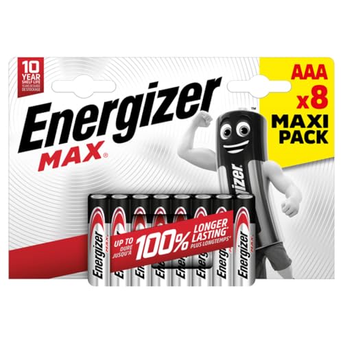 Energizer Max Batterie Aaa, Alcaline, Confezione Da 8