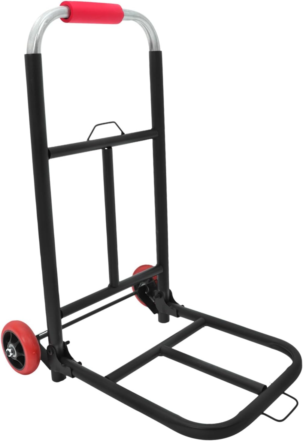 Ciieeo Portable Folding Shopping Trolley Cart Medium Hand Truck Dolly PU Wheels for Grocery Travel and Moving Collapsible Utility Cart Adjustable Handle