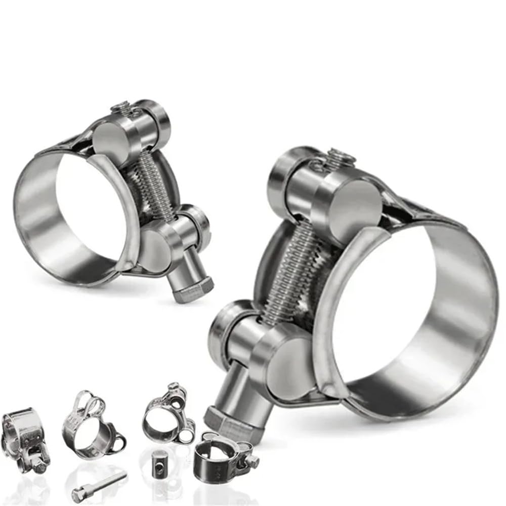 Abrazaderas de manguera de acero inoxidable para tuberías de escape, aire y agua, sellado duradero, reparación y soldadura, 240, 252 mm