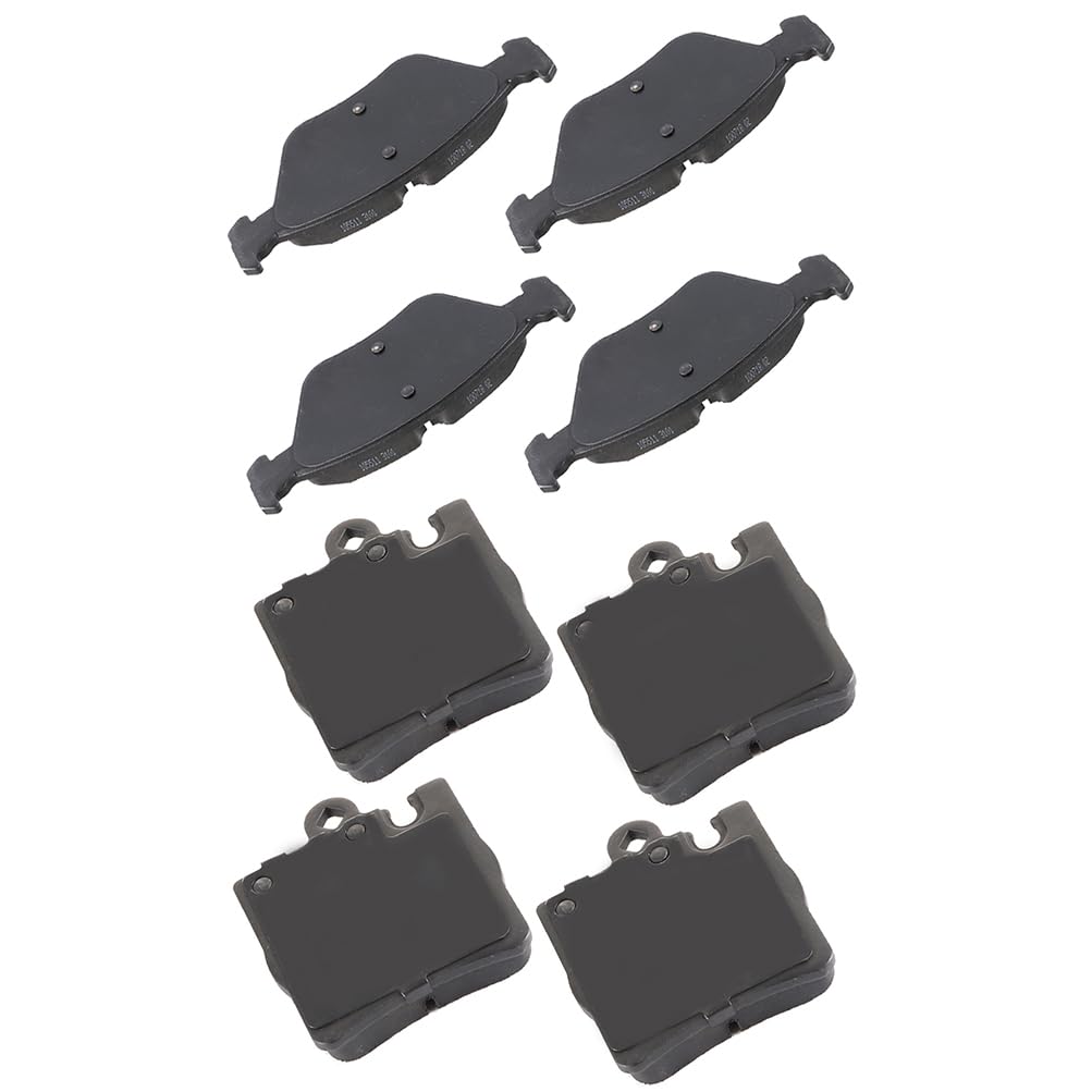 Front Rear Ceramic Brake Pads Kits 8pcs fit For 00-03 For Mercedes-Benz CLK3,00-03 For Mercedes-Benz CLK430,98-99 For Mercedes-Benz E300,98-02 For Mercedes-Benz E3,98-02 For Mercedes-Benz E430