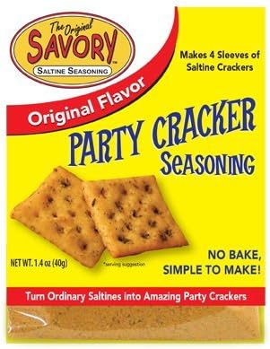 Savory Saltine Seasoning Bundle, 1.4 Ounce, Original Flavor, 2 Pack plus 2 Large Double Sealed Zip Top Bags