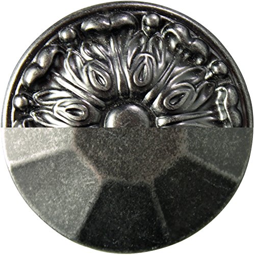 Hickory Hardware Cabinet Knob, Handles For Kitchen Cabinet Doors, Bathroom & Dresser Drawers, Pipeline Collection, 1-1/4 Inch Hole Center, Black Nickel Vibed, 1 Pack #TOP6