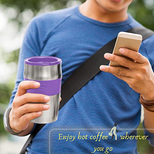 Ultimate 2-In-1 Single Cup Coffee Maker & 14Oz Travel Mug Combo | Portable & Lightweight Personal Drip Coffee Brewer & Tumbler Advanced Auto Shut Off Function & Reusable Eco-Friendly Filter (Lavender) #TOP6