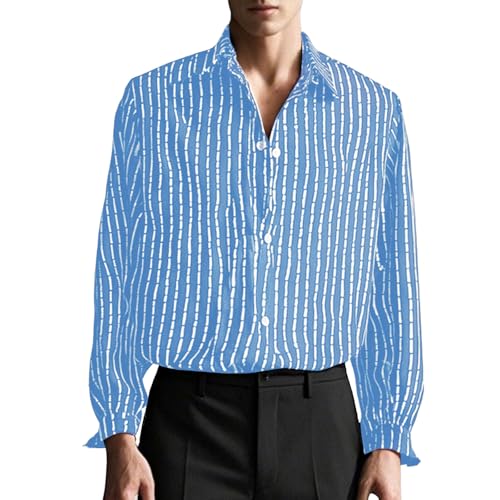Camisa lentejuelas hombre de estilo urbano para carnaval y diario formal