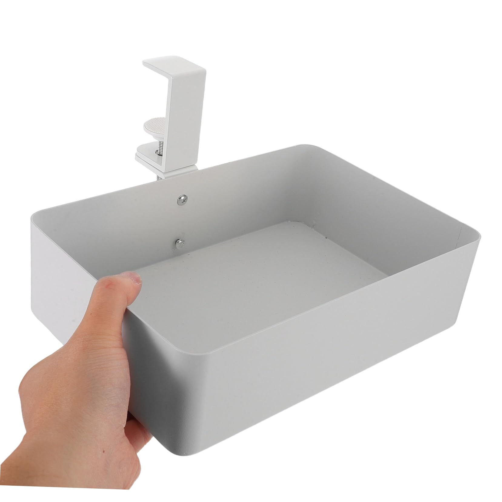 Cestino Portaoggetti in Metallo Sottile per Ripiano Sotto la Scrivania Organizer Contenitore da Cucina e Bagno Cestino Appeso per Piccoli Spazi