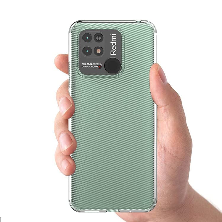 Image of WOW IMAGINE Back Cover for Redmi 10 Power | Redmi 10 (2022) | Flexible Crystal Clear TPU Ultra Protective Cushioned Edges Mobile Case Cover for Redmi 10 Power | Redmi 10 (2022) - Transparent