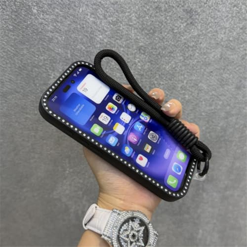 Coque antichoc rose pour iPhone 11 avec cordon de transport