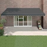 Festnight Markise 5 x 3 m Elektrisch Balkonmarkise Elektrische Gelenkarmmarkise Terrassenmarkise Kassettenmarkise Sonnenschutz Markise Balkon Wetterfest Sonnenmarkise Terrasse