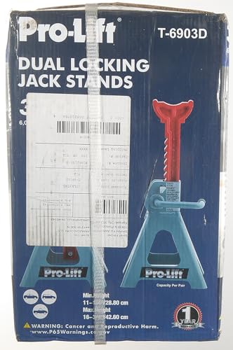 Pro-LifT T-6903D Double Pin Jack Stands - 3 Ton