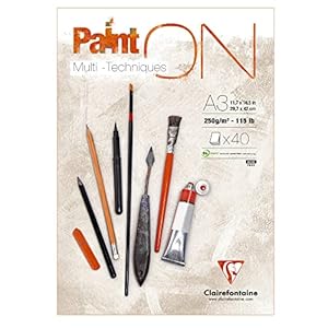 Bloc Collé Papier Multi-Techniques PaintON par Clairefontaine